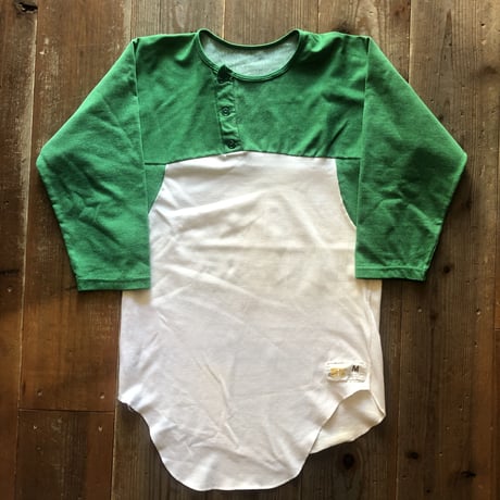 70's ラッセル7部袖ヘンリーネックTシャツ