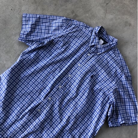 Ralph Lauren  半袖チェックシャツ XL