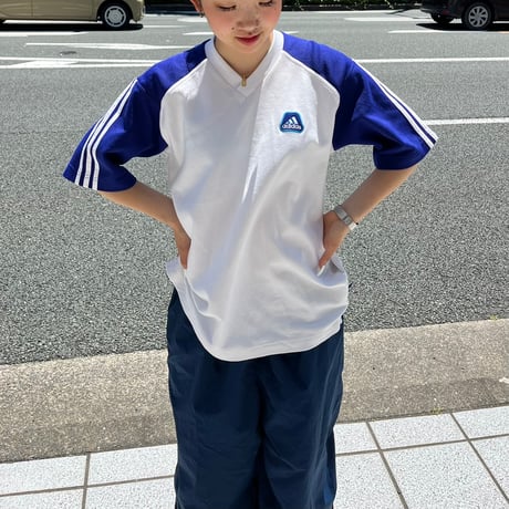 90s adidas Vネックゲームシャツ