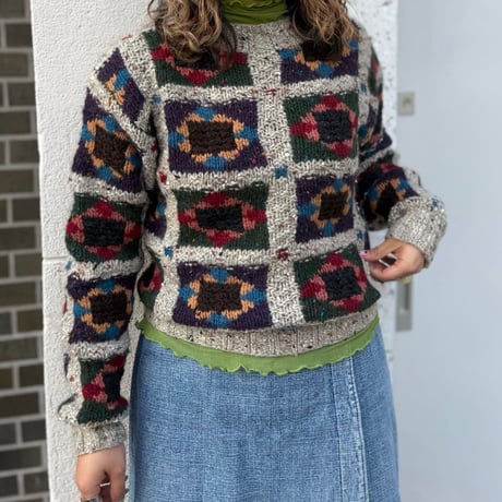 Woolrich 総柄ニット
