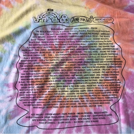 bonnaroo fes タイダイT