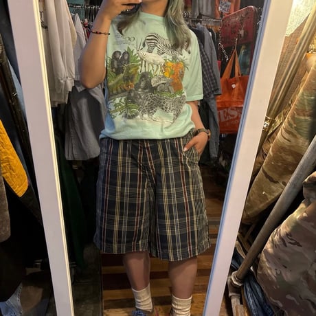 USA製 Hanes 両面アニマルプリントTシャツ