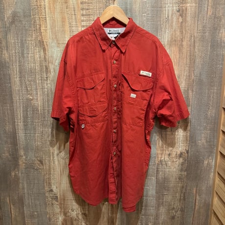 Columbia PFG フィッシングシャツ　朱色