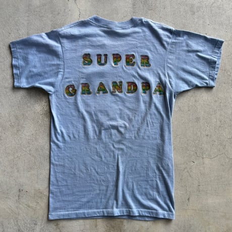 vintage ラメプリントTシャツ