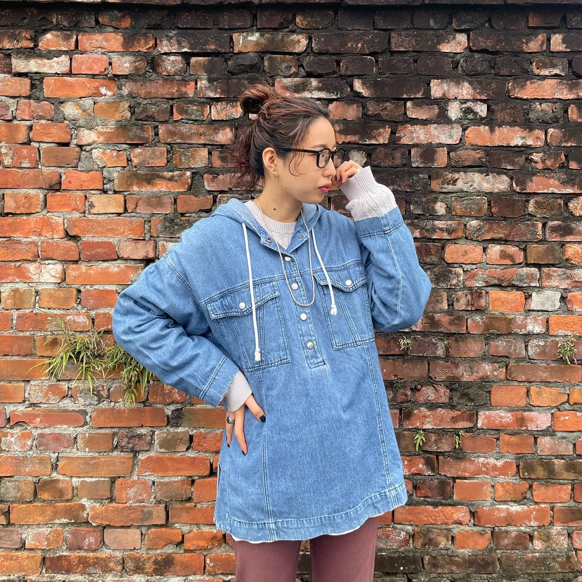 【値下げ中！】auroraboutique デニムフードプルオーバ fit=scale-down,w=1200