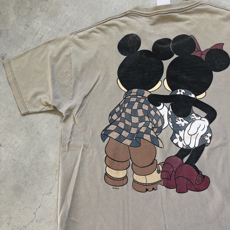 90年代ミッキー,ミニープリントTシャツ L
