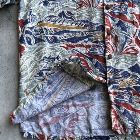 KAHALA 魚柄シャツ  M