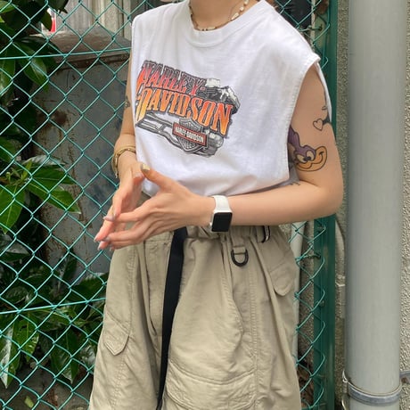 USA製Harley-DavidsonノースリーブTシャツ