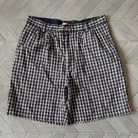 90s Tommy Hilfiger シアサッカーショーツ（W34）