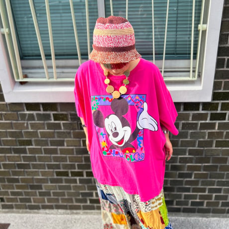 クロシェハット　red×brown