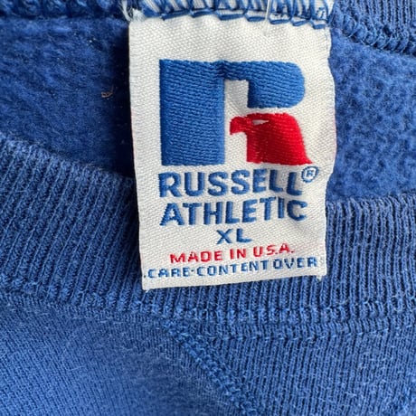 90's USA製RUSSELL無地スウェット XL ブルー