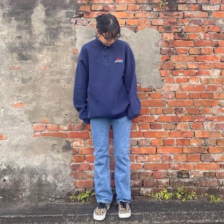 FRUIT OF THE LOOM ハーフジップスウェット