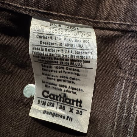 Carhartt ダブルニーパンツ W36×L30  ダークブラウン