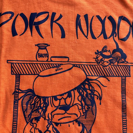〜80's未使用プリントTシャツ〝PORK NOODLE〟