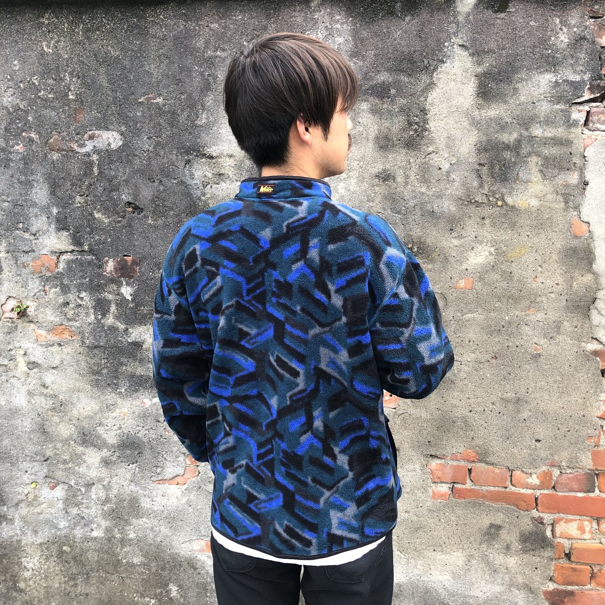 総柄 ハーフジップフリース REI | CUSTOM FEVER