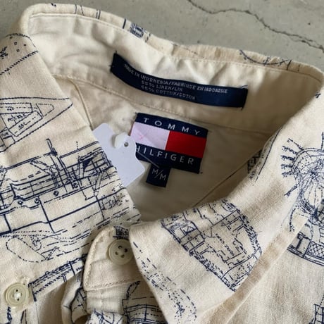 TOMMYヨット柄半袖シャツ