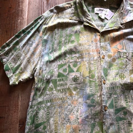 〜00's ORVISレーヨン総柄シャツ L