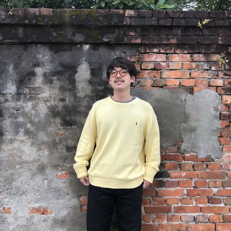 POLO コットンニットセーター  L