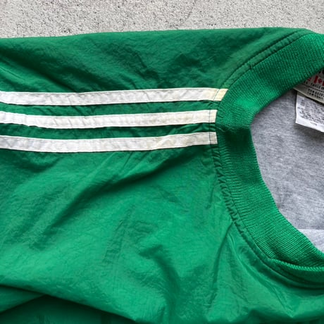 90s adidas ロゴ刺繍ナイロンプルオーバー