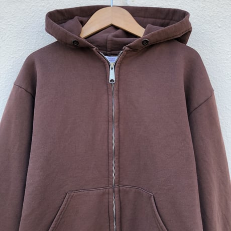 Carhartt ブラウン裏サーマルジップパーカー