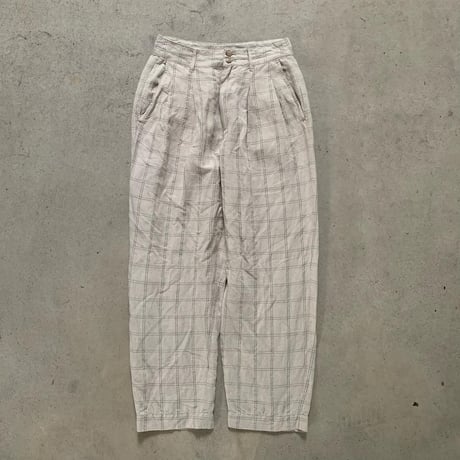 ウインドーペン柄ツータックスラックス