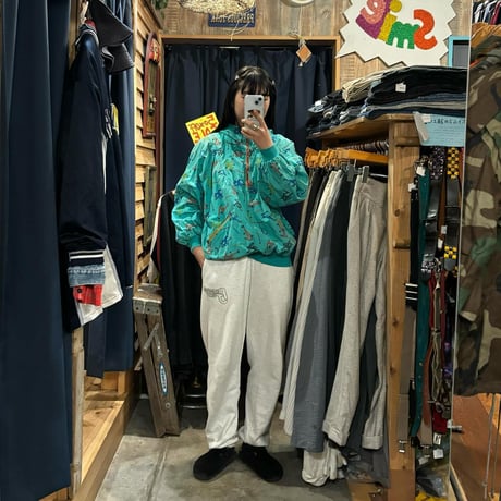 スキー柄ハーフジッププルオーバー