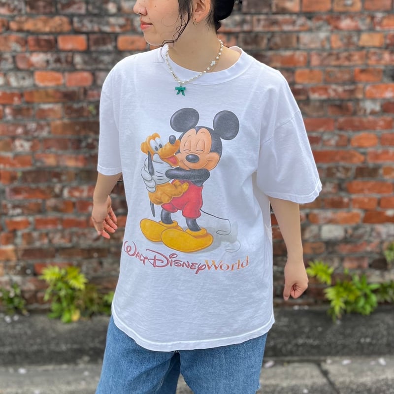 90s Disney ミッキープルート プリントTシャツ | CUSTOM FEVER