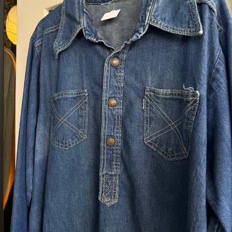 70's Levi's デニムプルオーバーシャツ XL