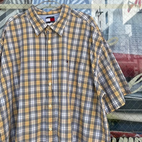 TOMMY HILFIGER チェック柄半袖シャツ