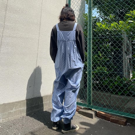 小花柄リラックスオールインワン