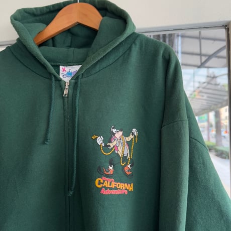 90's USA製Disneyキャラジップフーディ XL