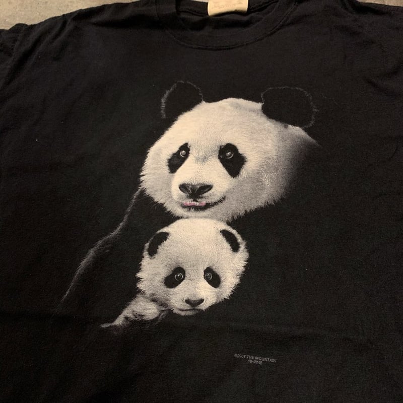 00s パンダ Tシャツ 長袖 ブラック mountain vintage 00s パンダ Tシャツ 長袖 ブラック mountain vintage 00s パンダ T