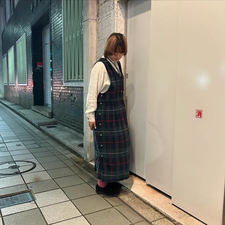 チェック柄ジャンパースカート