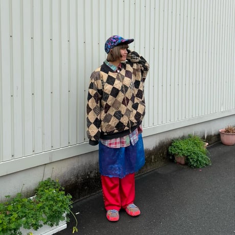 パッチワークブルゾン