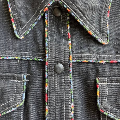 パンダパッチワーク刺繍デニムジャケット