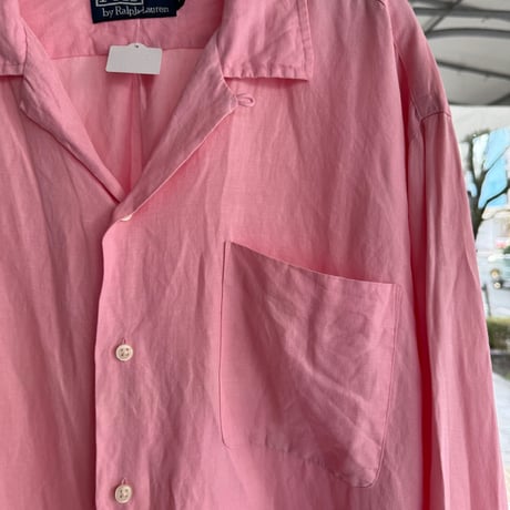 Ralph Lauren リネンシルク オープンカラーシャツ