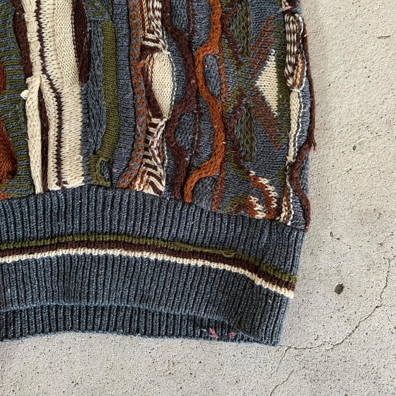 襟付きハーフジップ3Dニット | CUSTOM FEVER