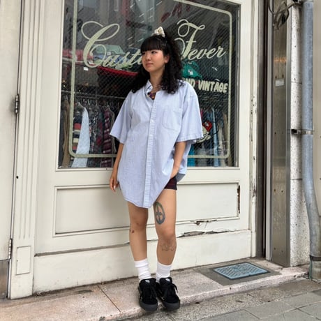 L.L.Bean ストライプシャツ