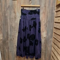 花柄ギャザーロングスカート