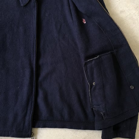 POLO フルジップフリースジャケットネイビー