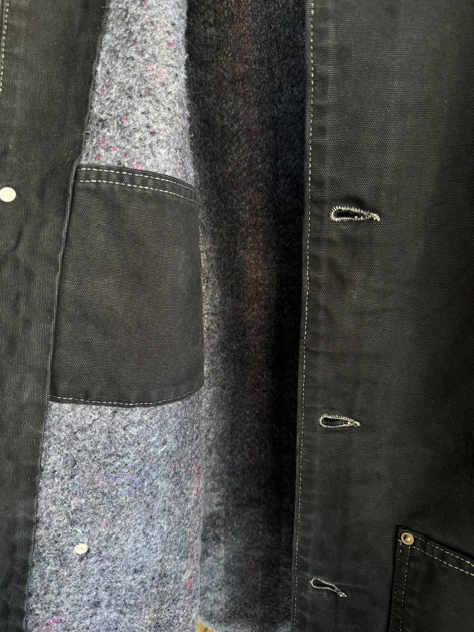 Carhartt カバーオール グレー 裏生地ブラケット Carhartt カバーオール グレー 裏生地ブラケット