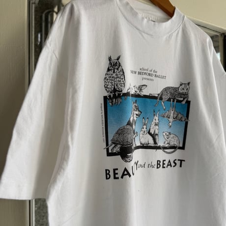 90's Beauty and the Beast プリントTシャツ