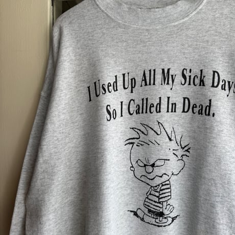 〜90's〝Calvin and Hobbes〟キャラスウェット XL