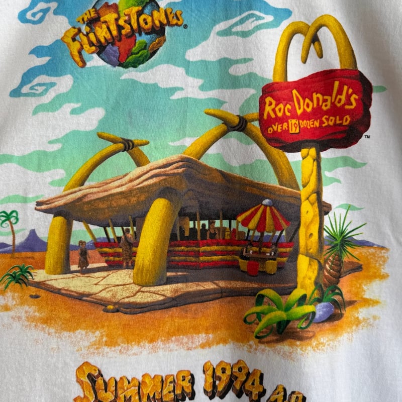 90's THE FLINTSTONES × McDonald's Tシャツ XL | CUS