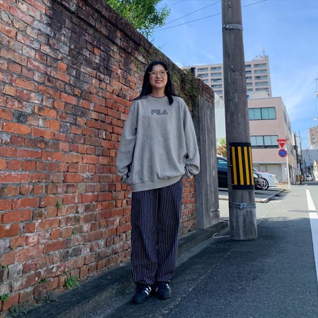 FILAロゴフリースプルオーバー