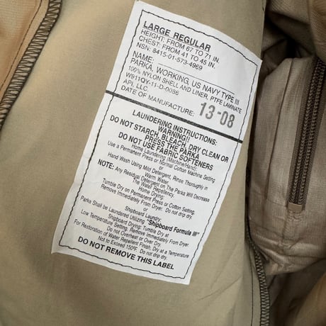 00's PARKA WORKING,US NAVY TYPE3  L-R
