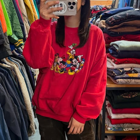 90s Disneyキャラ刺繍スウェット
