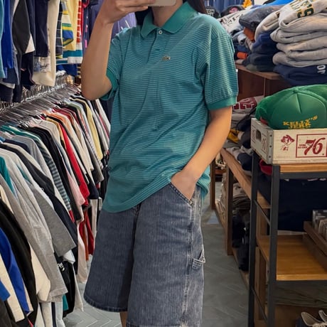 LACOSTE ボーダーポロシャツ
