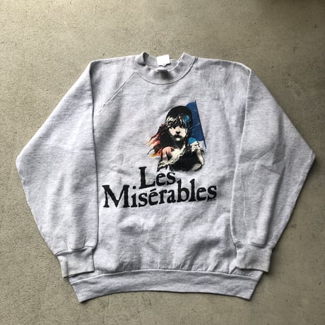 80年代レ・ミゼラブル プリントスウェット  L