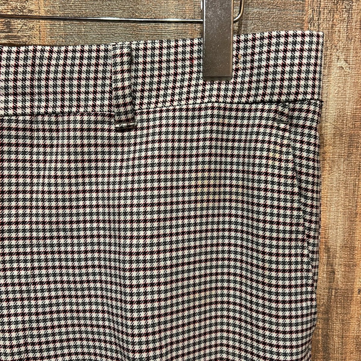 エルメス　HERMES （36） スラックス　パンツ　ハイウエスト　千鳥格子柄 エルメス HERMES （36） スラックス パンツ ハイウエスト 千鳥格